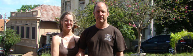 Canadenses impressionados com o patrimônio arquitetônico de Taquara