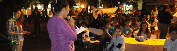 Espaço para artistas locais no Sarau Cultural da Praça