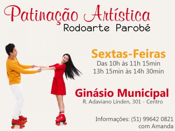 Parceria oferece patinação artística em Parobé