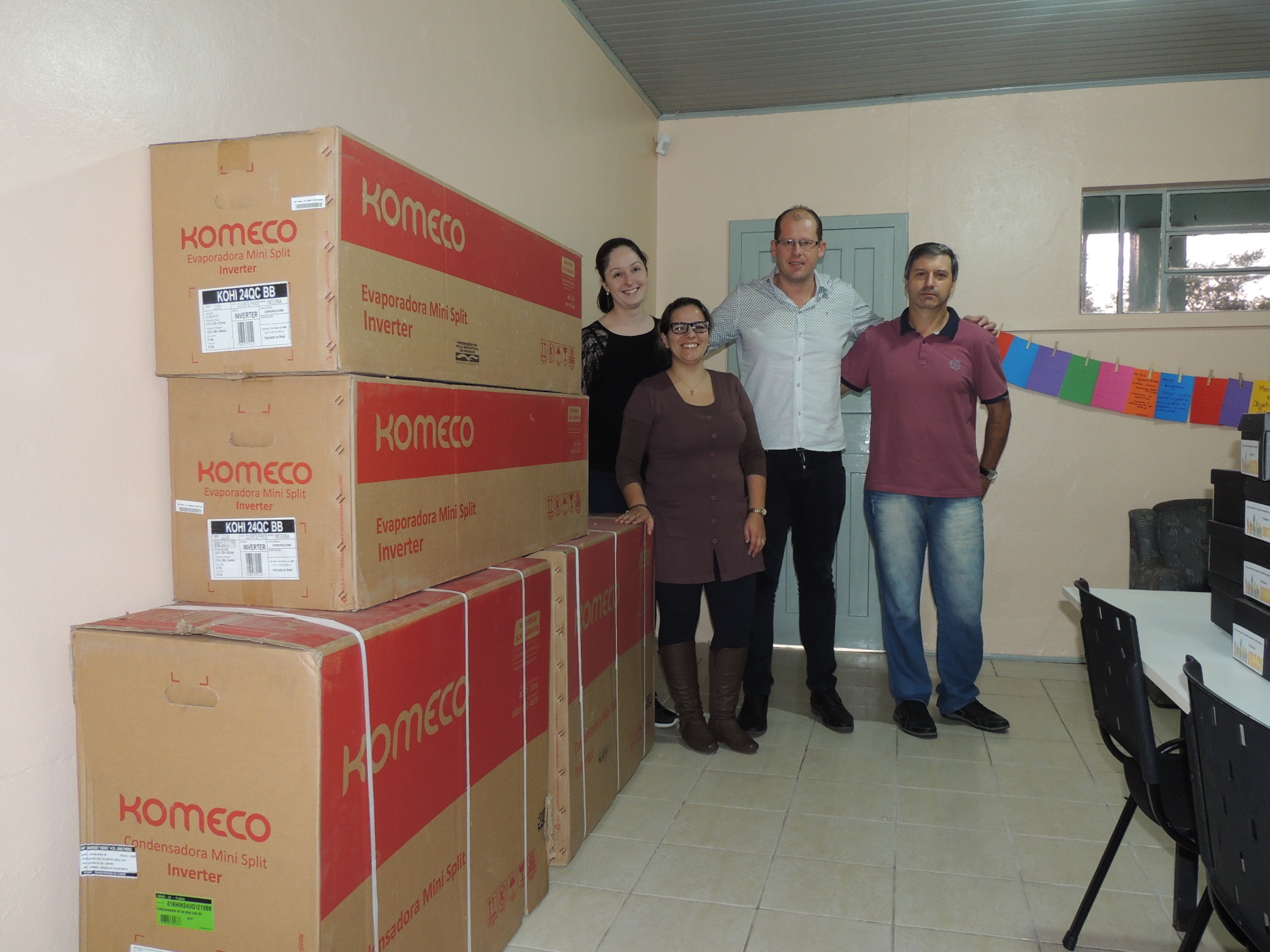 Escola Moinho recebe condicionadores de ar em Igrejinha