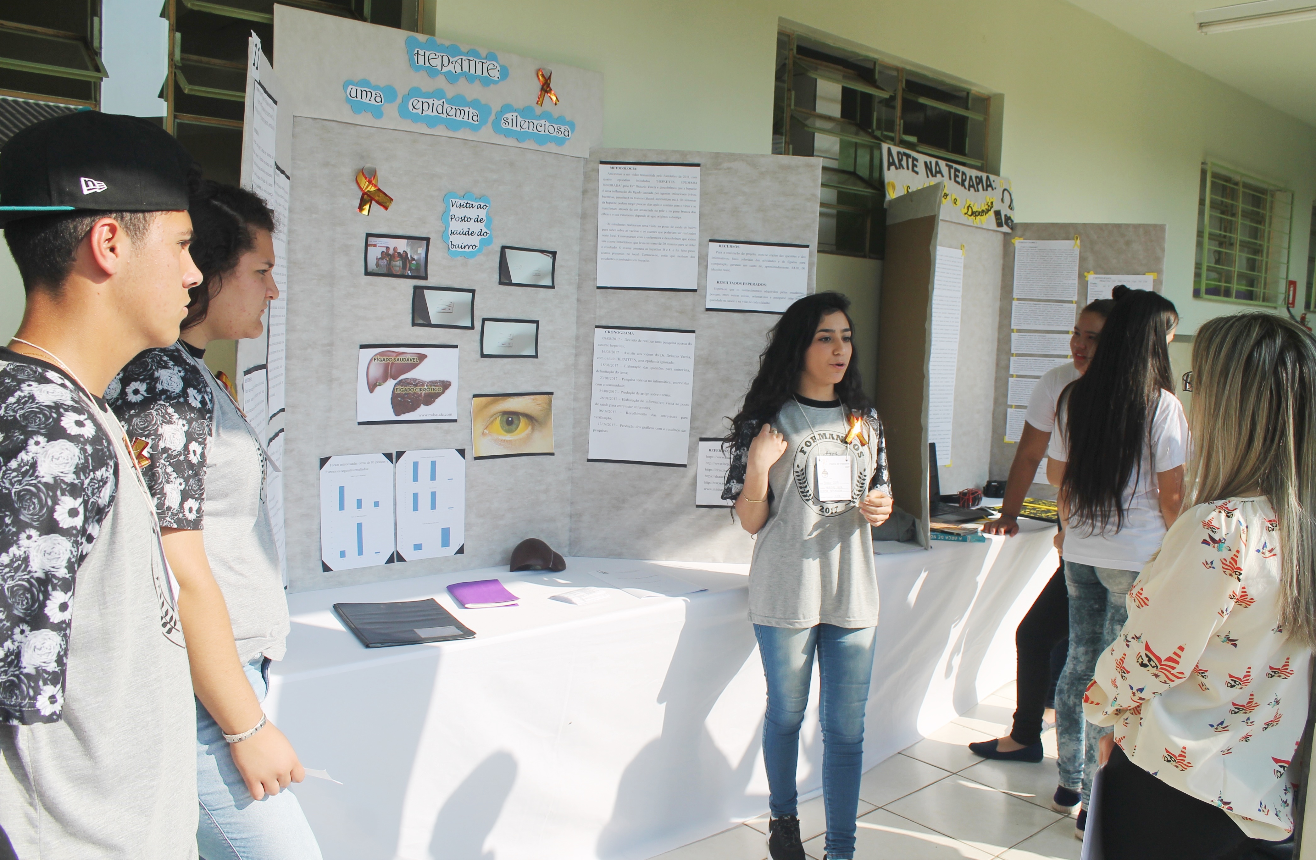 Mostra de projetos científicos na escola Alípio Alfredo Sperb