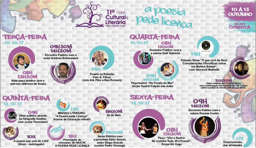 Começa nesta terça a Feira Cultural e Literária de Três Coroas