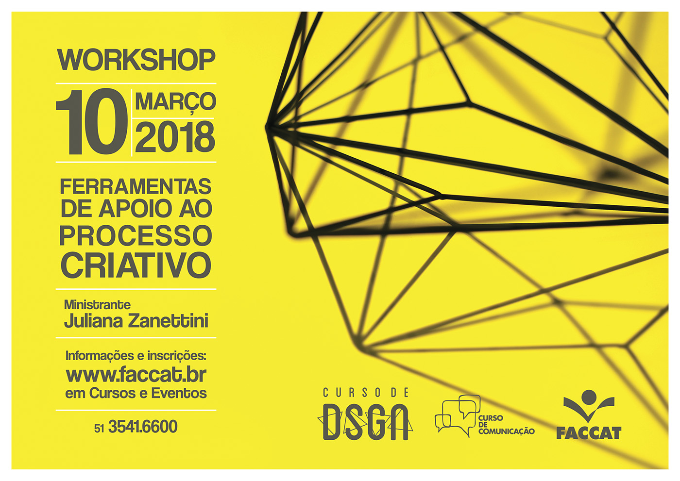 Workshop na Faccat refletirá sobre o processo criativo
