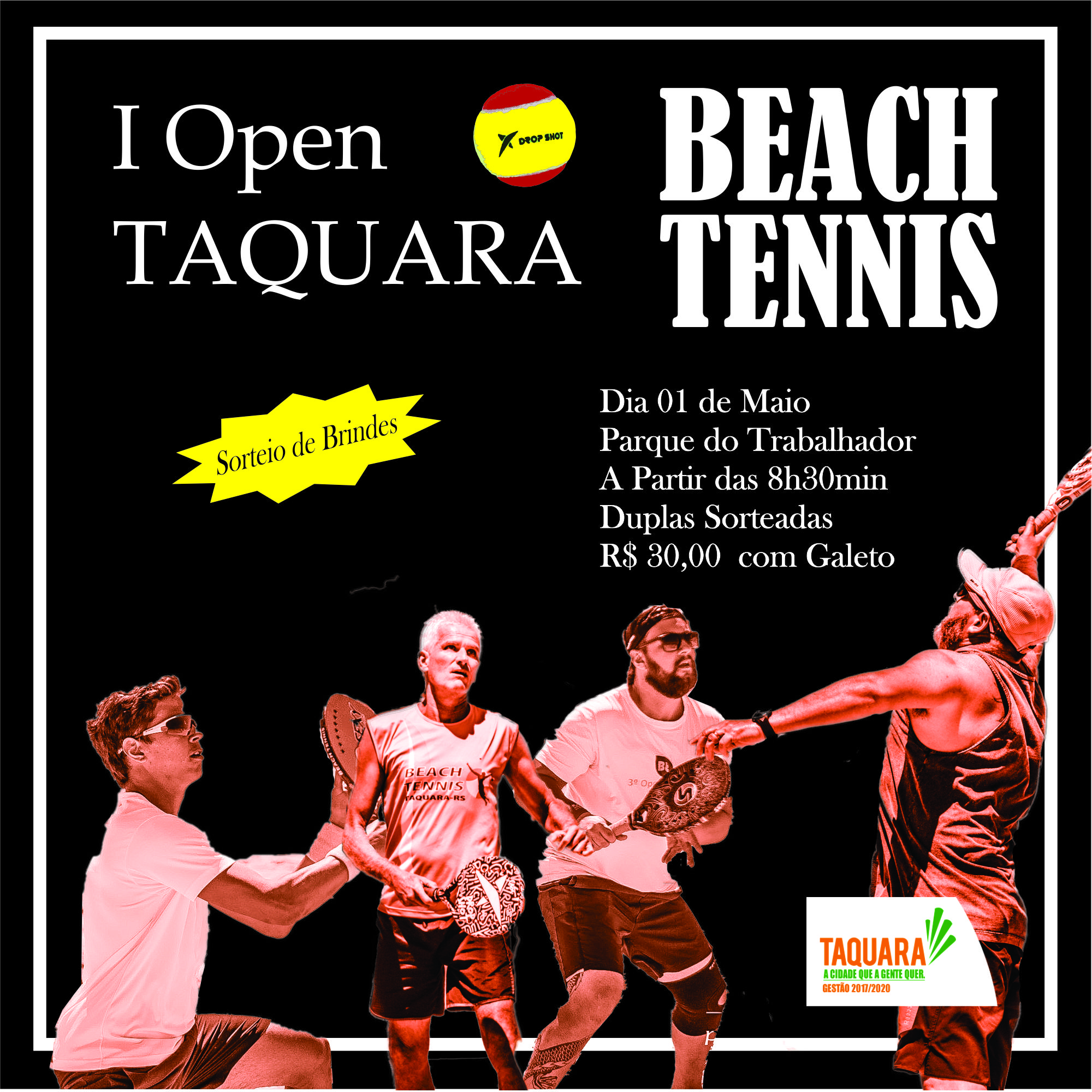 Taquara terá torneio de tênis no feriado do Dia do Trabalhador