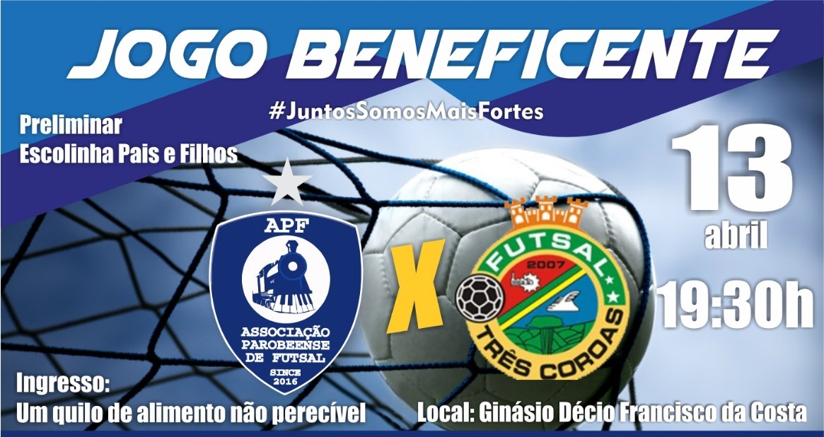 APF realizará partida em benefício às comunidades carentes