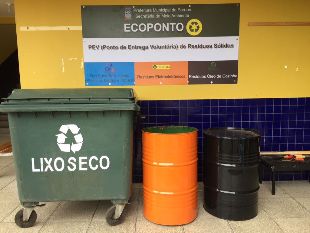 Ecopontos são instalados em escolas municipais de Parobé