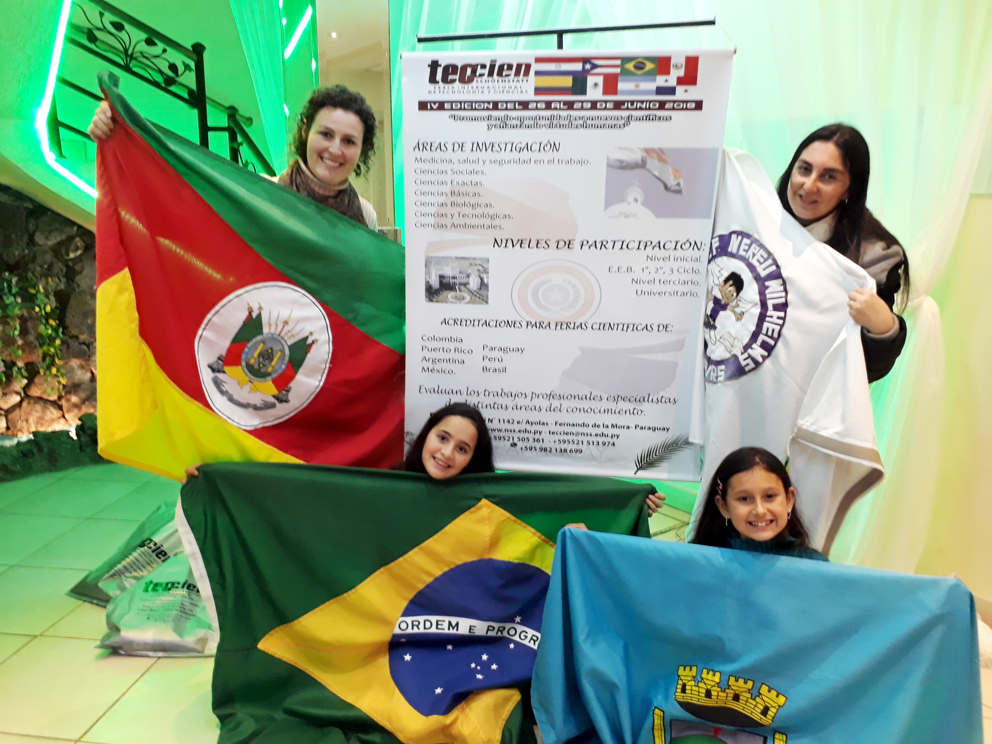 Feira científica no Paraguai recebe alunos e professores de escola de Taquara