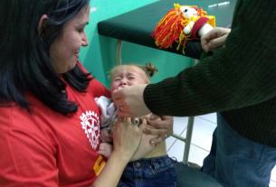 Campanha de vacinação contra a polio e o sarampo atinge 46% na região