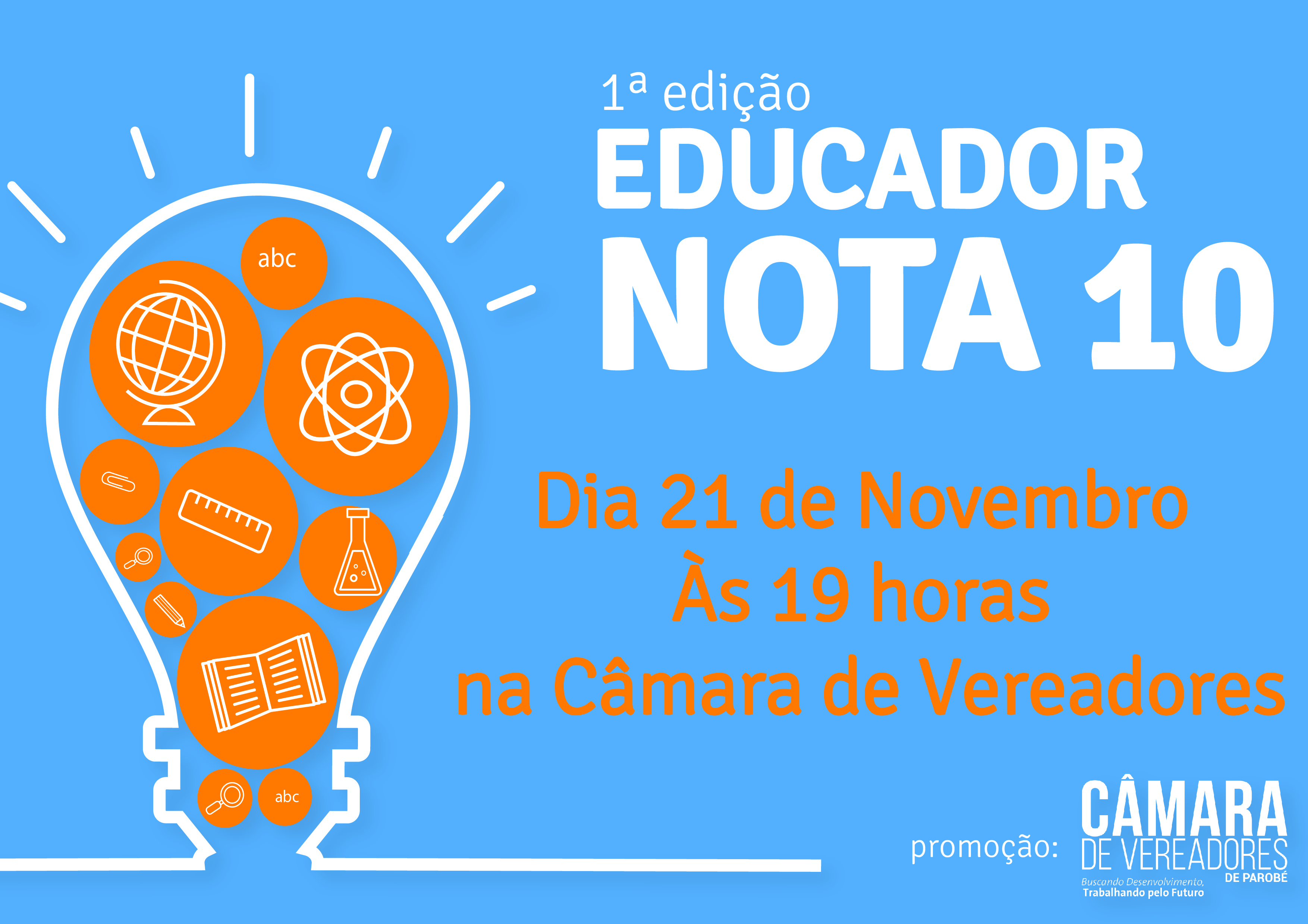 Câmara de Parobé entrega o prêmio “Educador Nota 10”