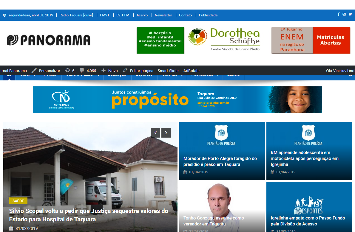 Site do Panorama bate recorde em março e alcança mais de 420 mil visitas