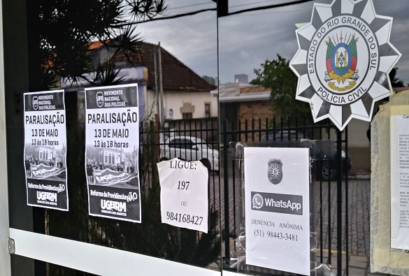 Polícia Civil de Taquara adere à paralisação nacional contra a Reforma da Previdência