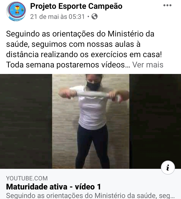 Projeto Esporte Campeão disponibiliza aulas à distância em Três Coroas