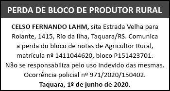Extravio de produtor rural