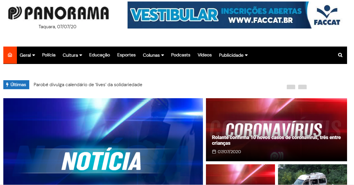 Site do Jornal Panorama teve mais de 3,1 milhões de visitas no primeiro semestre