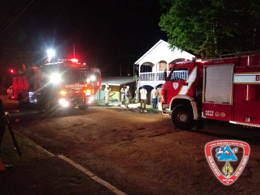 Corpo de Bombeiros atende princípio de incêndio em Igrejinha