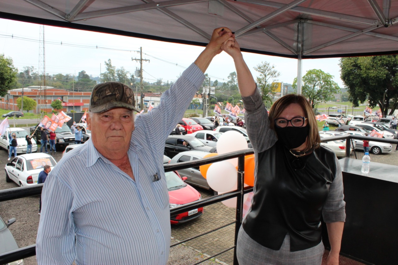 Abertura de campanha de Sirlei e Nelson reúne mais de 400 veículos em Taquara, segundo coligação
