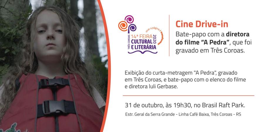 Cine drive-in em Três Coroas transmitirá o curta "A Pedra"