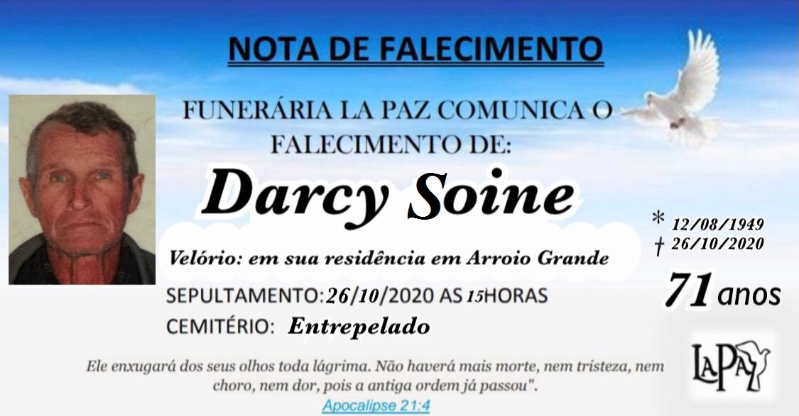 Falecimento de Darcy Soine