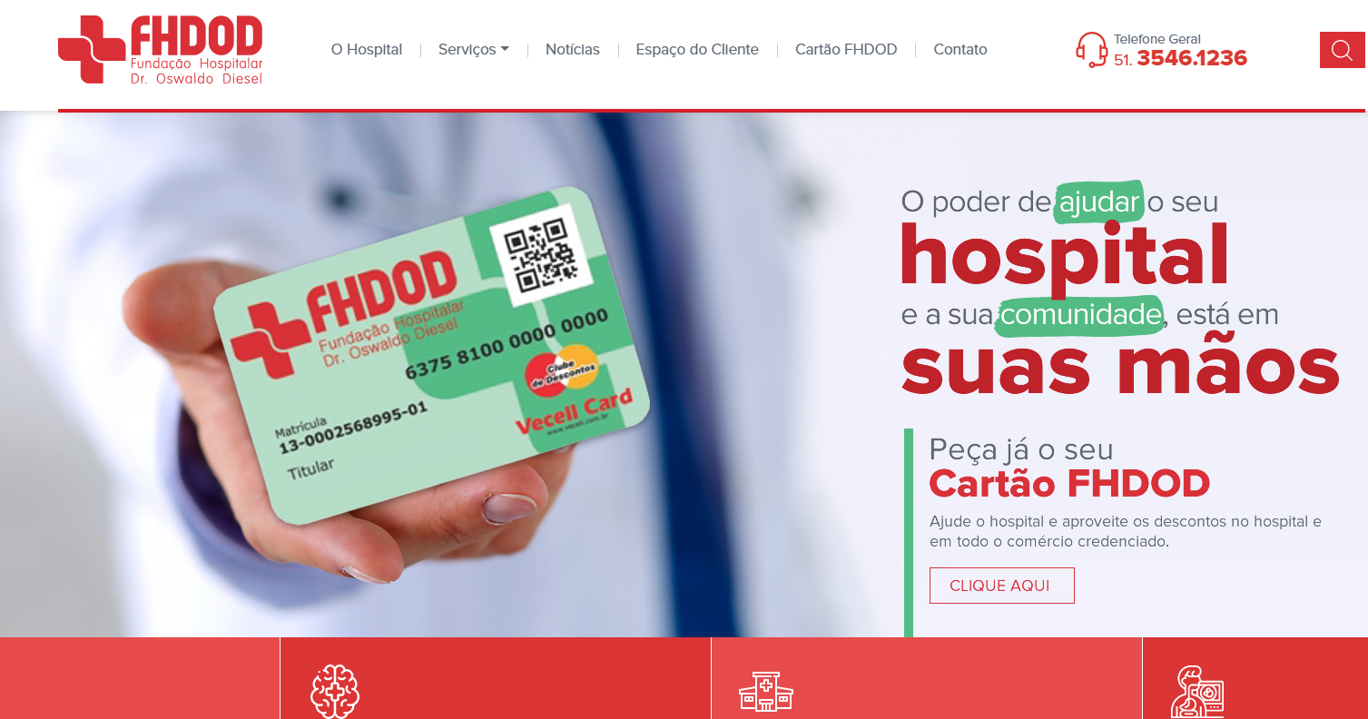 Hospital Dr. Oswaldo Diesel de Três Coroas lança seu site