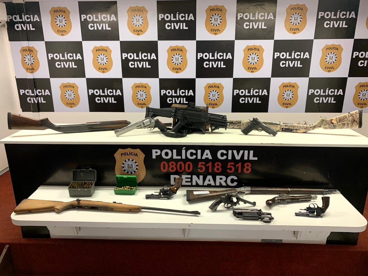 Polícia prende indivíduo e apreende diversas armas de fogo em Parobé