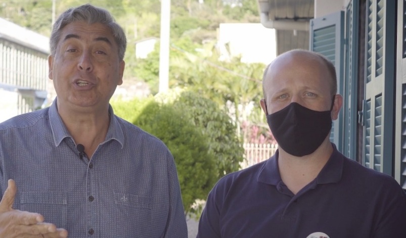 Alceu Moreira e Giovani Feltes visitam Igrejinha em apoio a Guto e Chaco