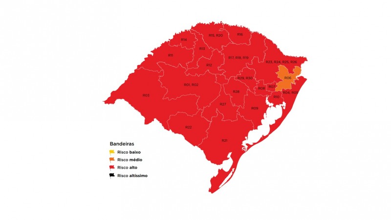 Governo do Estado confirma bandeira laranja no Vale do Paranhana