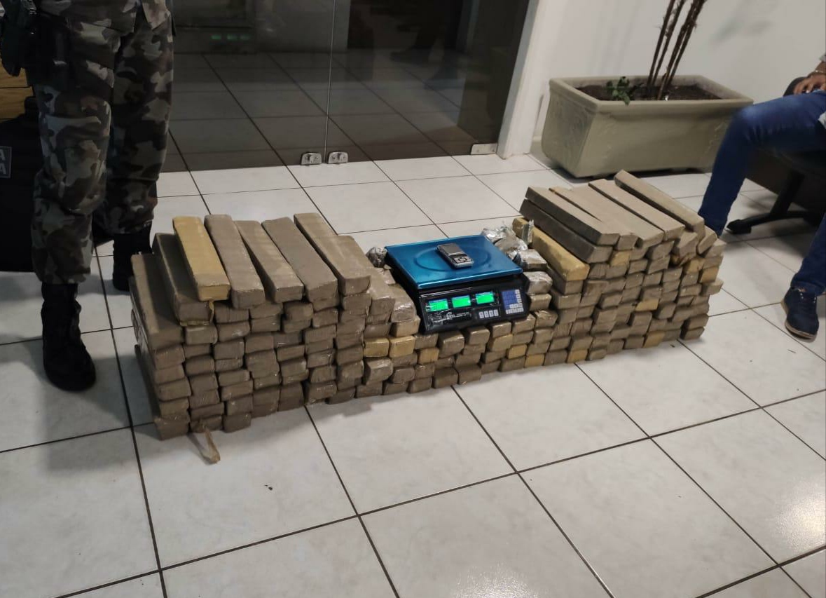 Indivíduo é preso com 140 kg de maconha em Taquara