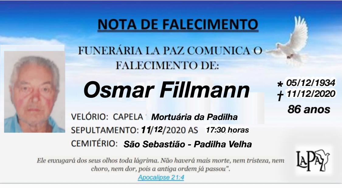 Falecimento de Osmar Fillmann