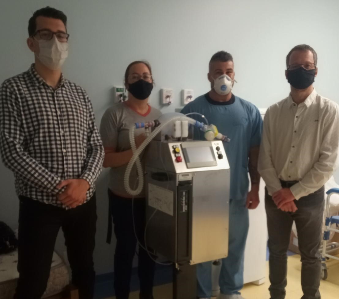 Tramontina cria aparelho de suporte respiratório e doa um dos equipamentos ao hospital de Parobé