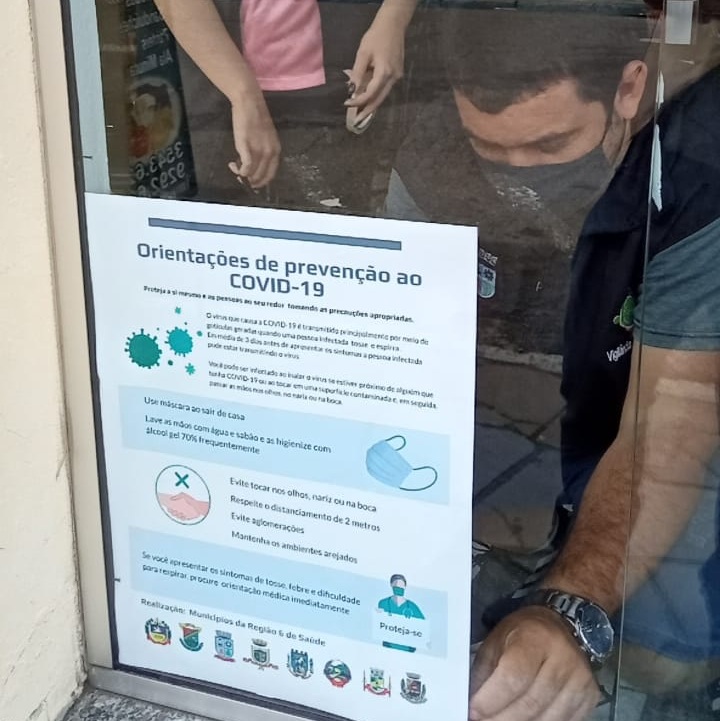 Parobé promove ação de conscientização sobre cuidados contra o coronavirus no comércio