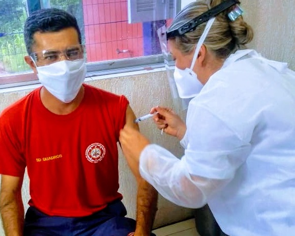 Profissionais de Saúde da área não Covid e das UBS's começam a ser vacinados em Taquara