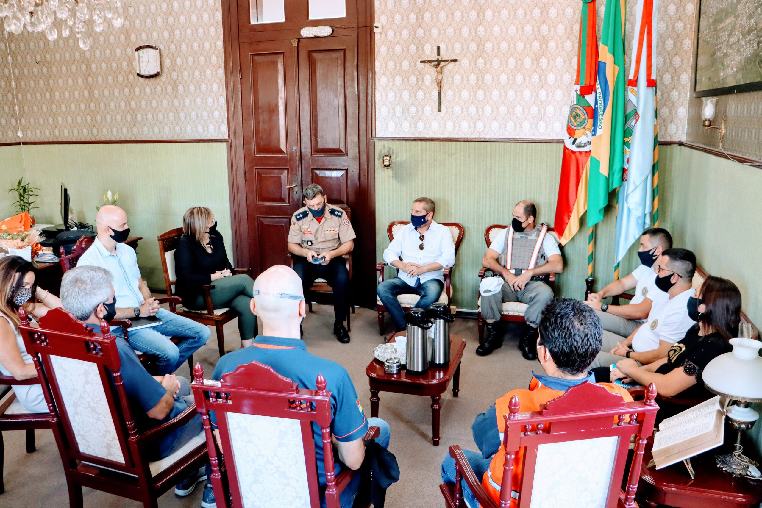 Coordenador de Defesa Civil de Taquara é apresentado às forças de segurança municipais