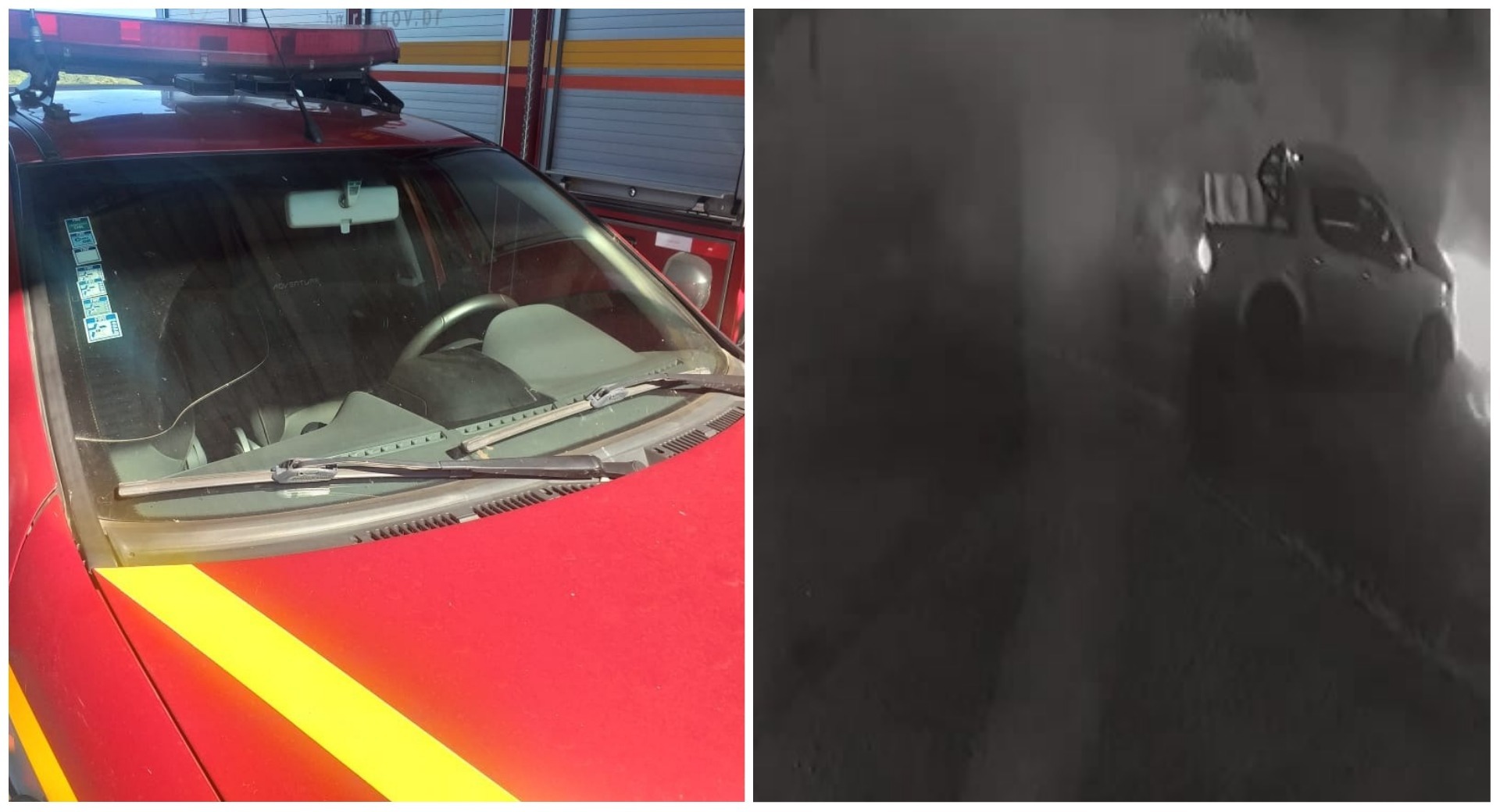 Motorista de caminhonete provoca danos a veículos dos bombeiros em Taquara; ASSISTA