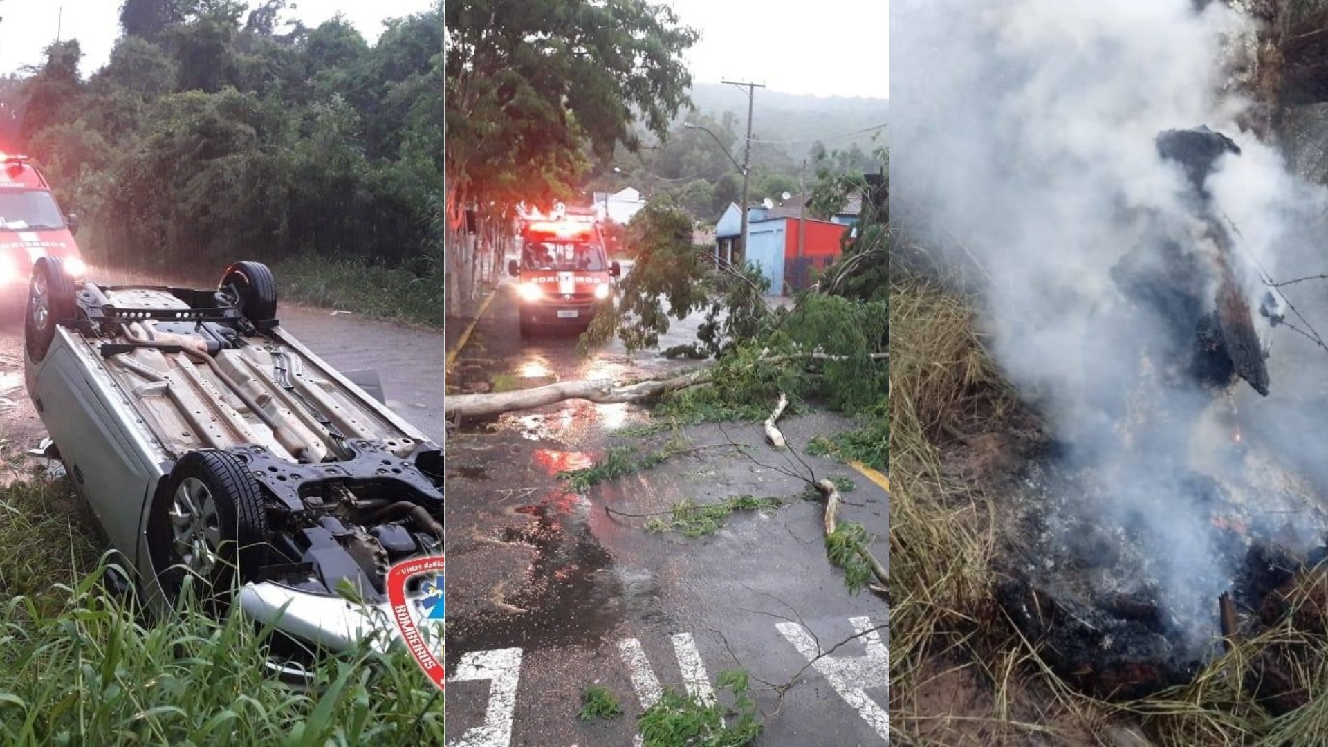 Bombeiros mobilizam quatro equipes para atender ocorrências em Igrejinha; veja fotos