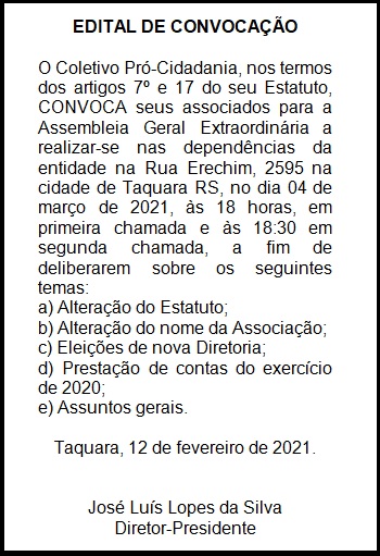 Edital Coletivo Pró-Cidadania