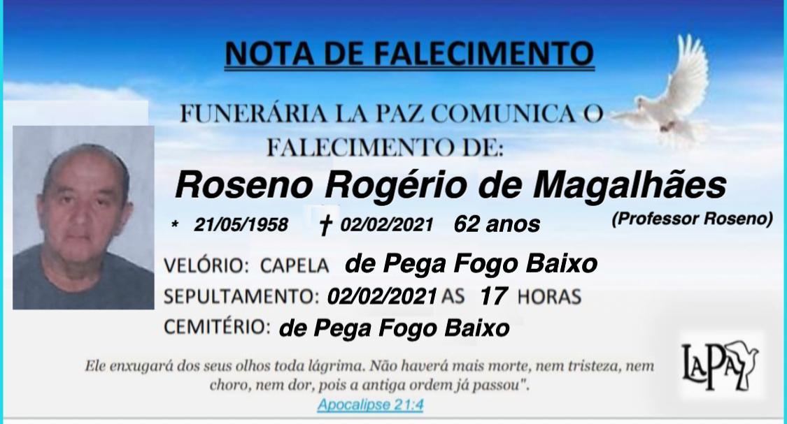 Falecimento de Roseno Rogério de Magalhães