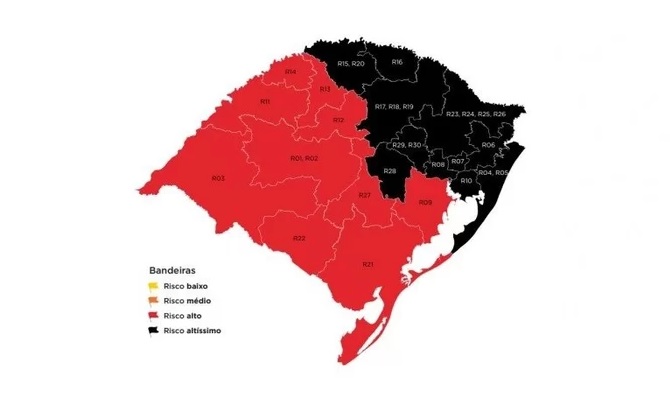 Governo do Estado classifica o Vale do Paranhana em bandeira preta