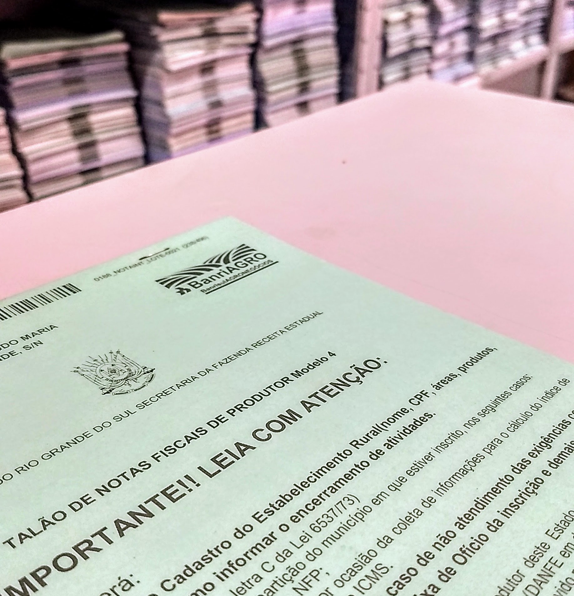 Blocos dos produtores rurais devem ser retirados na prefeitura de Taquara