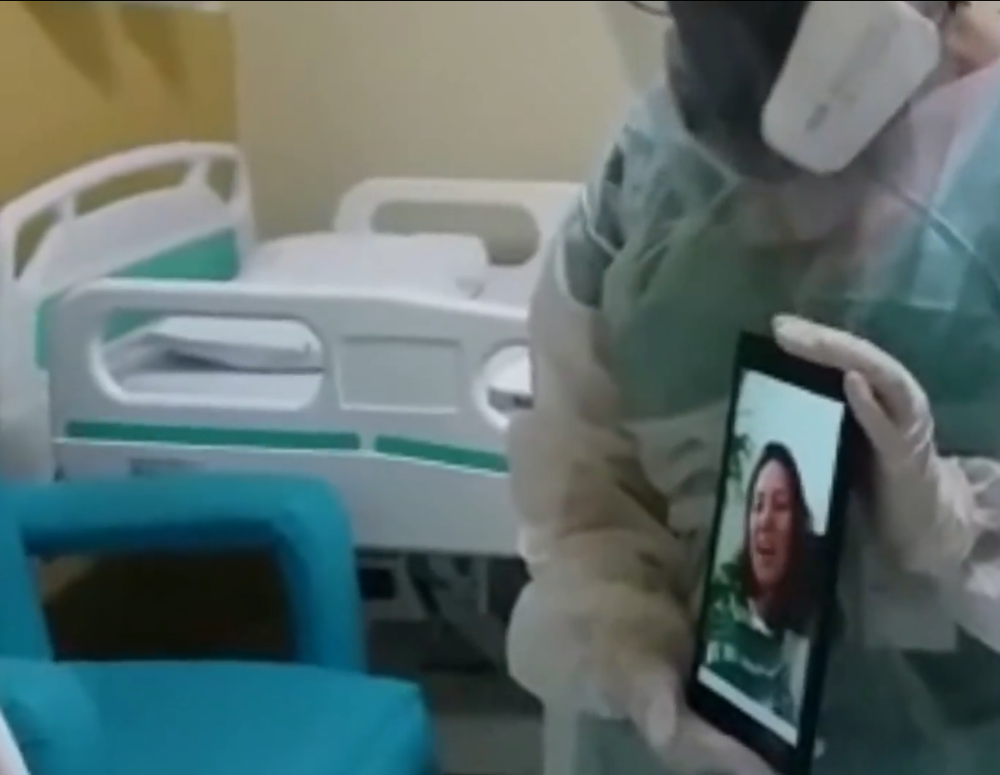 Hospital Bom Pastor de Igrejinha cria sistema de visitas virtuais a pacientes Covid internados no local