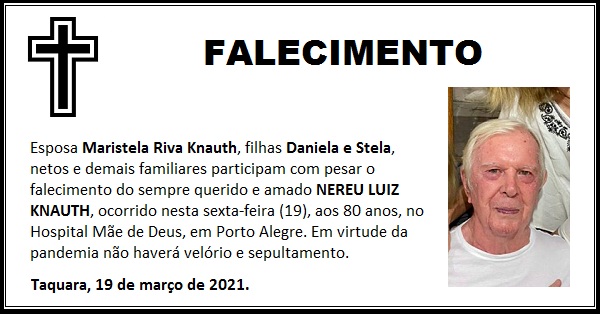 Falecimento Nereu Luiz Knauth