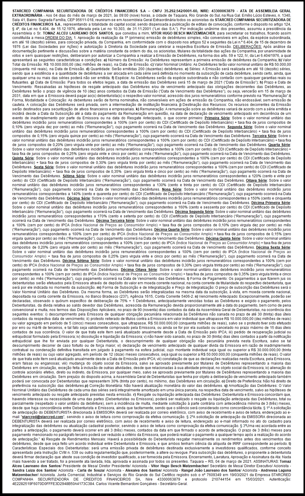 Edital | Starcred