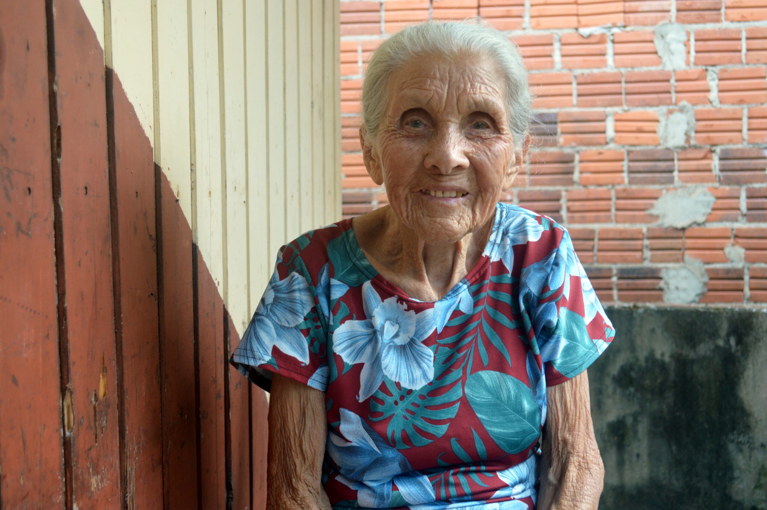 Aos 109 anos, dona Maria comemora os 135 anos de Taquara e a imunização contra o coronavírus