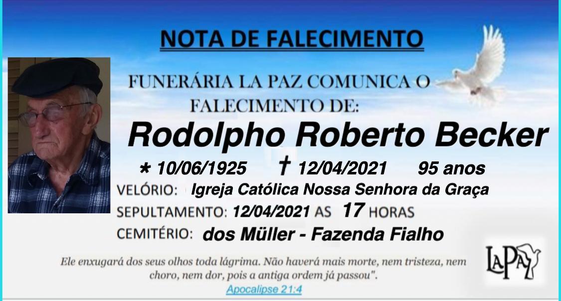 Falecimento de Rodolpho Roberto Becker