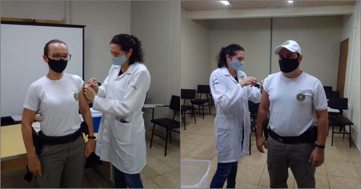 Igrejinha aplica vacina contra Covid em 30 profissionais da segurança