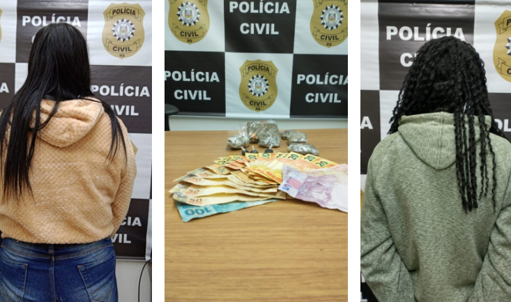 Polícia Civil prende mulheres por tráfico de drogas no bairro Santa Teresinha em Taquara