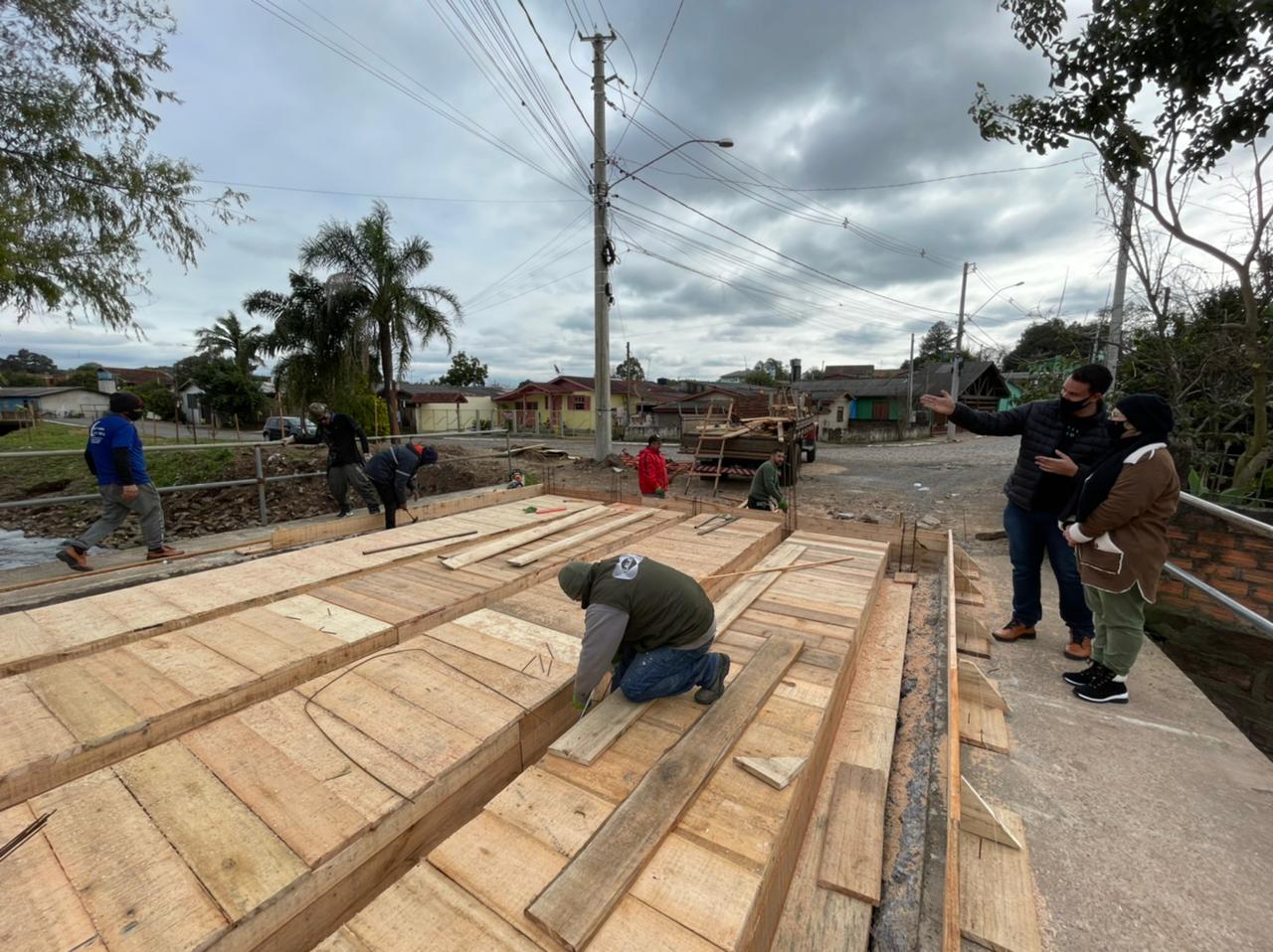 Ponte na Rua Chile, em Taquara, será concretada no fim da semana