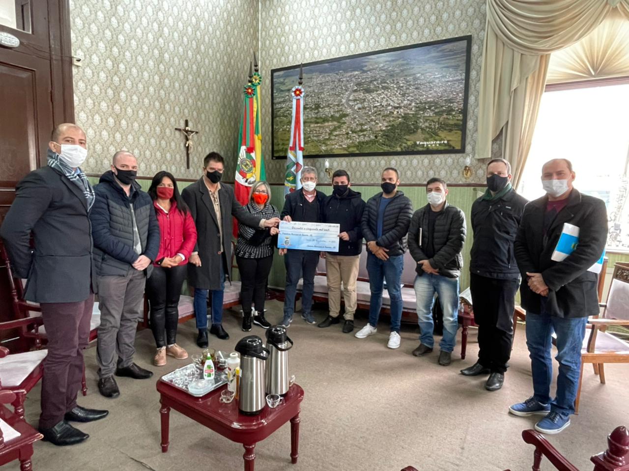 Prefeitura de Taquara recebe repasse de R$ 250 mil do Legislativo