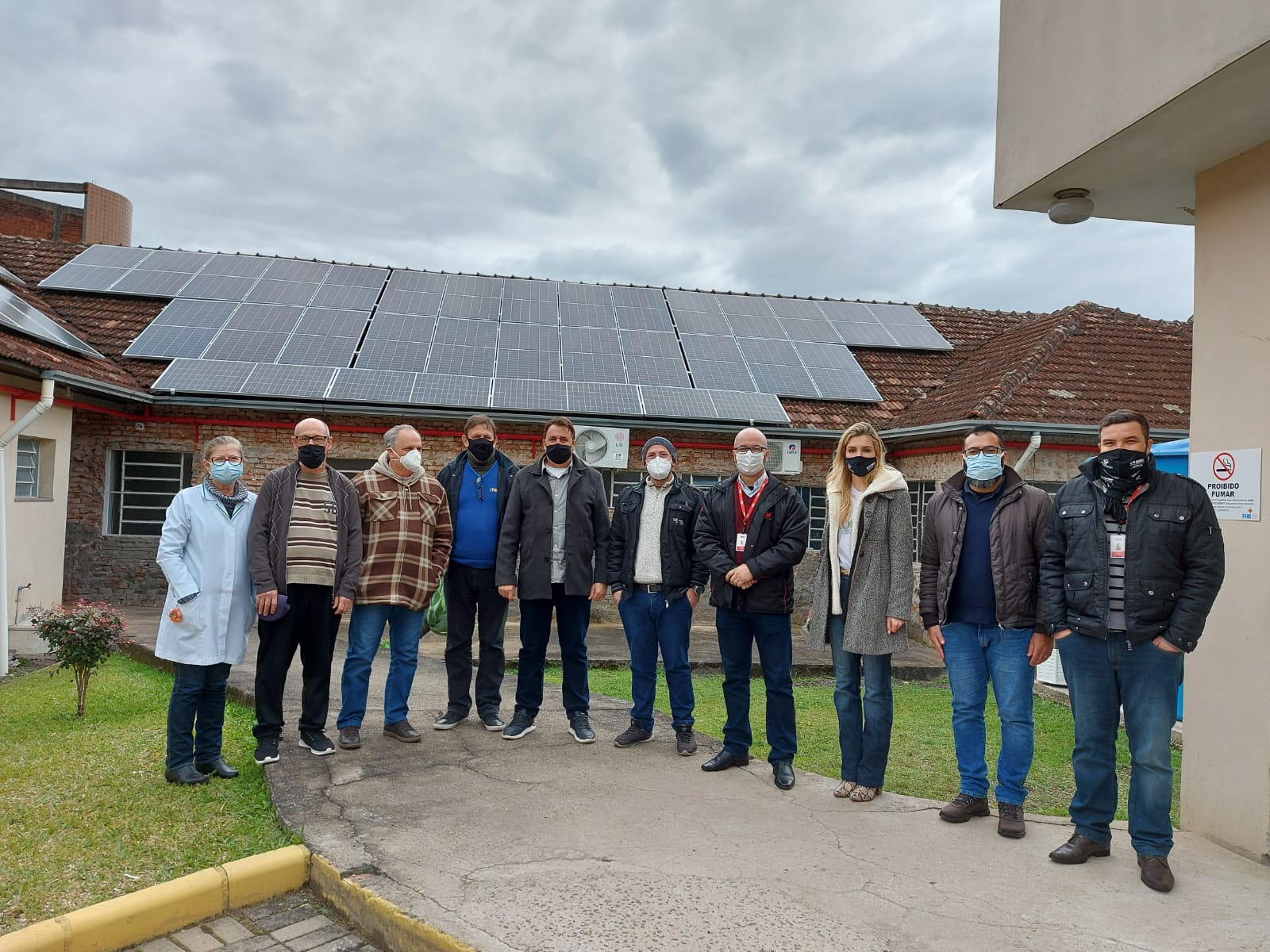 Sistema de energia solar entregue pela RGE visa gerar economia de 40% no consumo da Fundação Hospitalar de Rolante