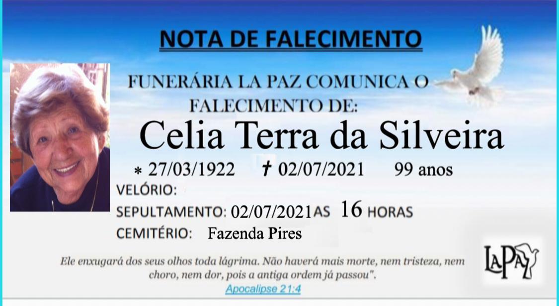 Falecimento de Célia Terra da Silveira