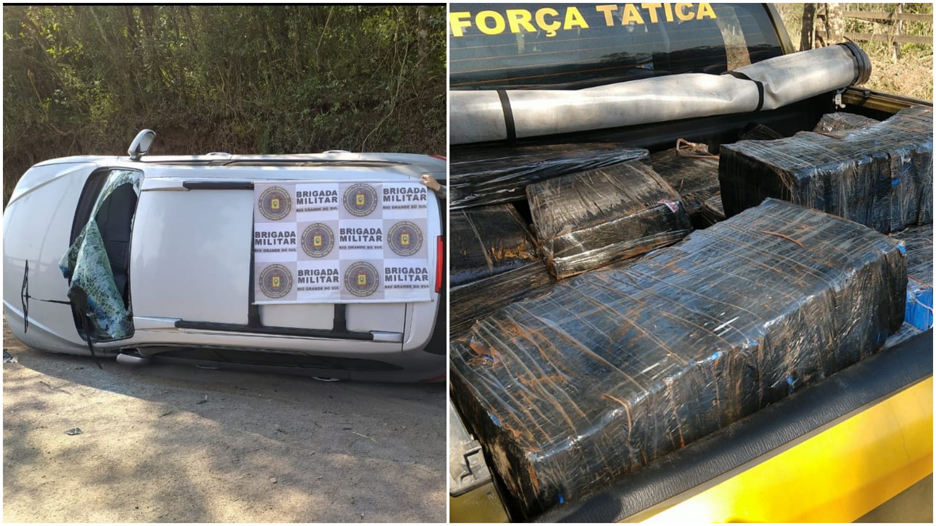 Brigada prende casal com 400kg de maconha em Parobé